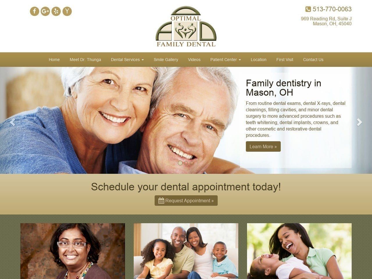 Optimal Family Dental Llc Website Screenshot from ofdental.com