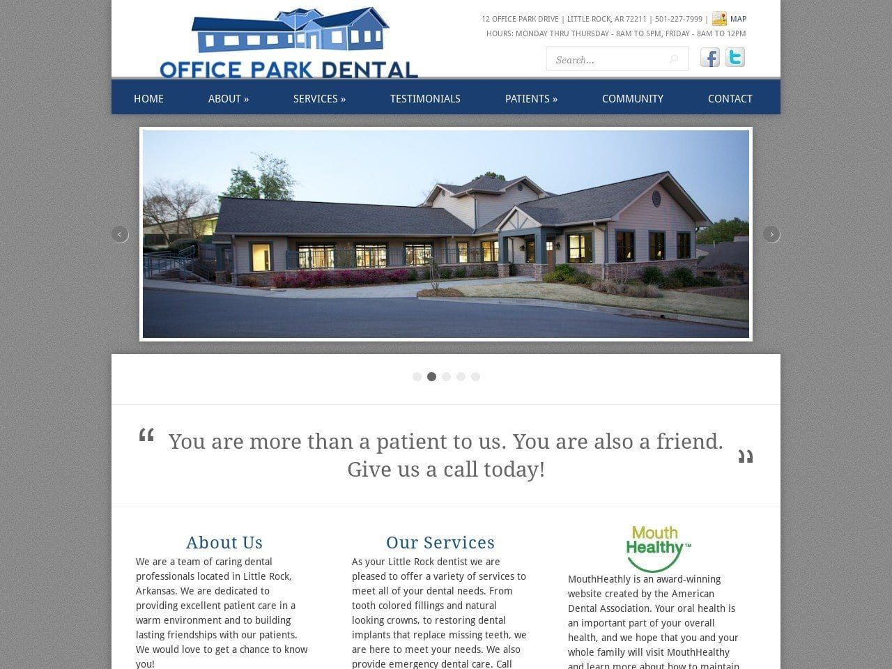 Dan Ballenger Dds Dentist Website Screenshot from officeparkdental.com