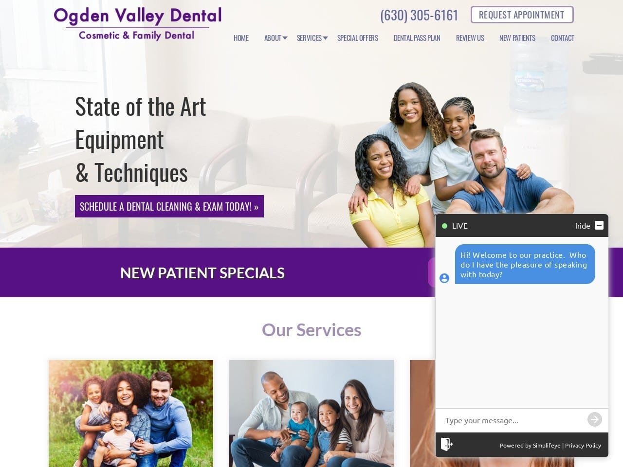 Ogdenvalley Dental Website Screenshot from ogdenvalleydental.com