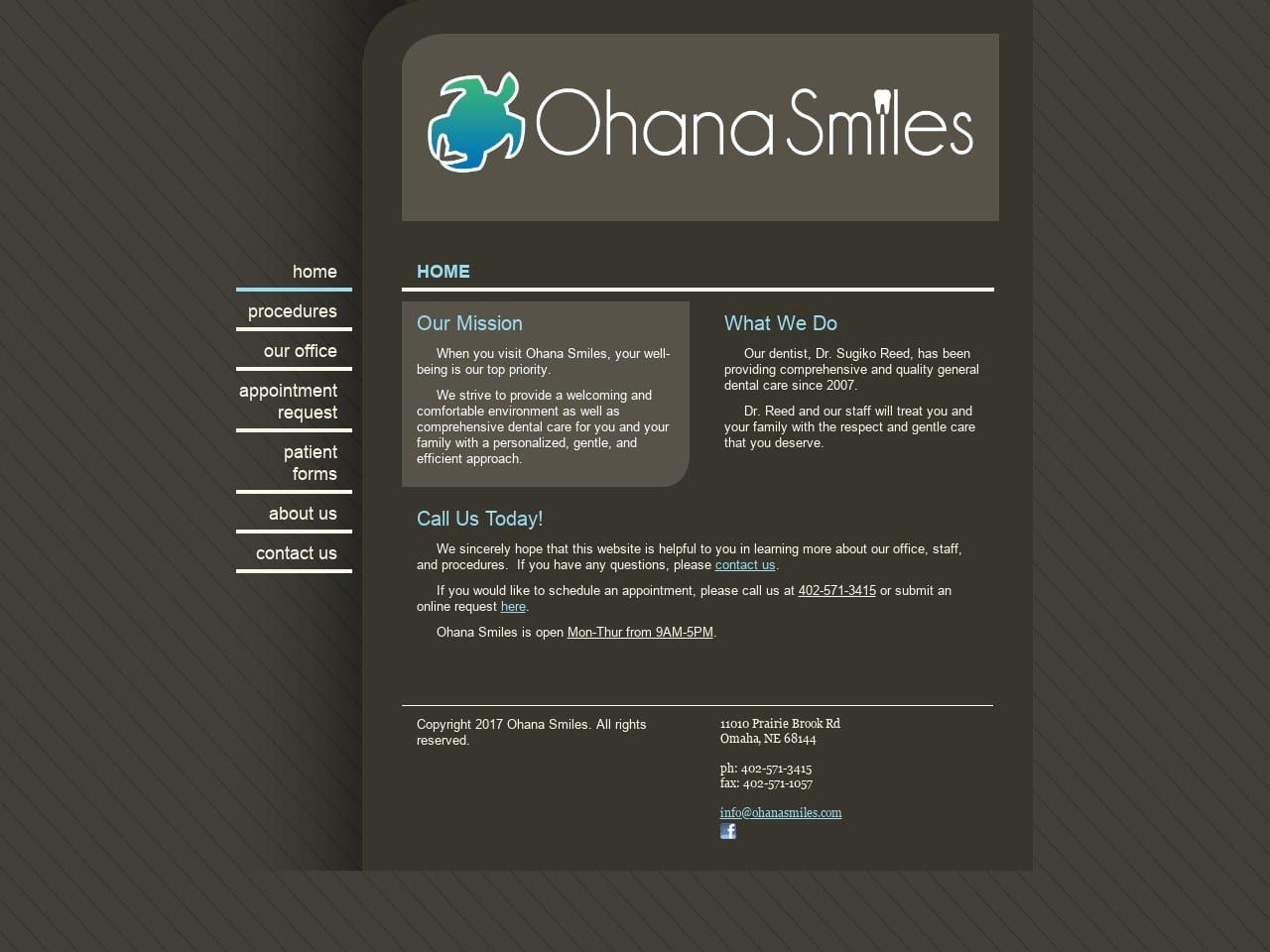 Gentry Smiles Website Screenshot from ohanasmiles.com