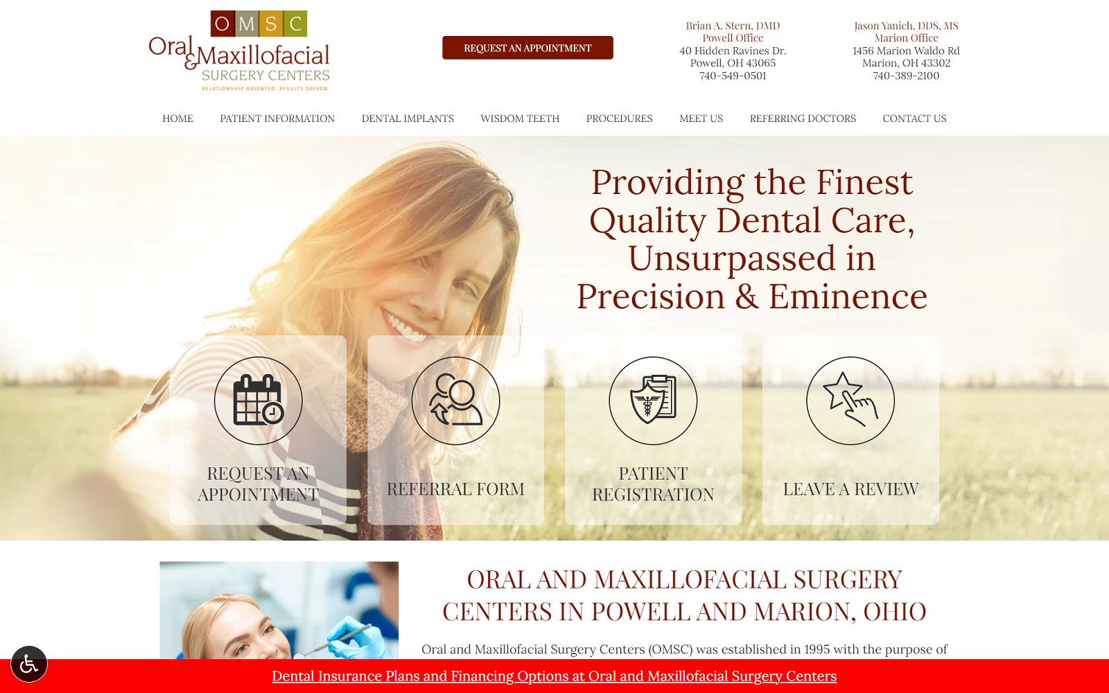 ohiooralsurg.com screenshot