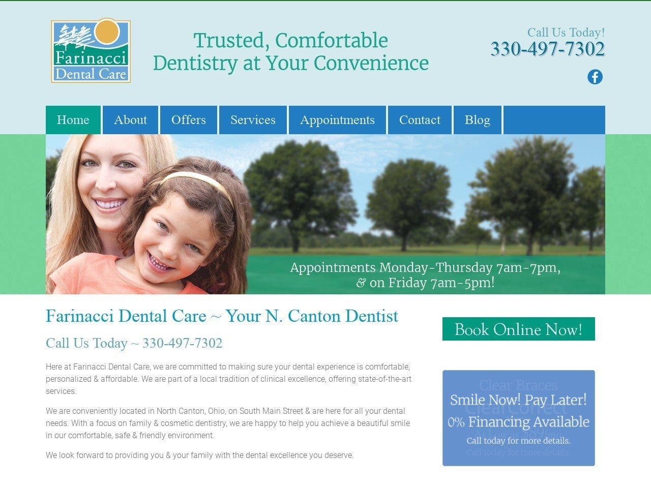 Ohio Smile Center Website Screenshot from ohiosmilecenter.com