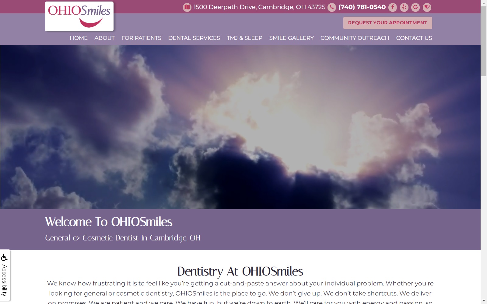 ohiosmiles.com screenshot