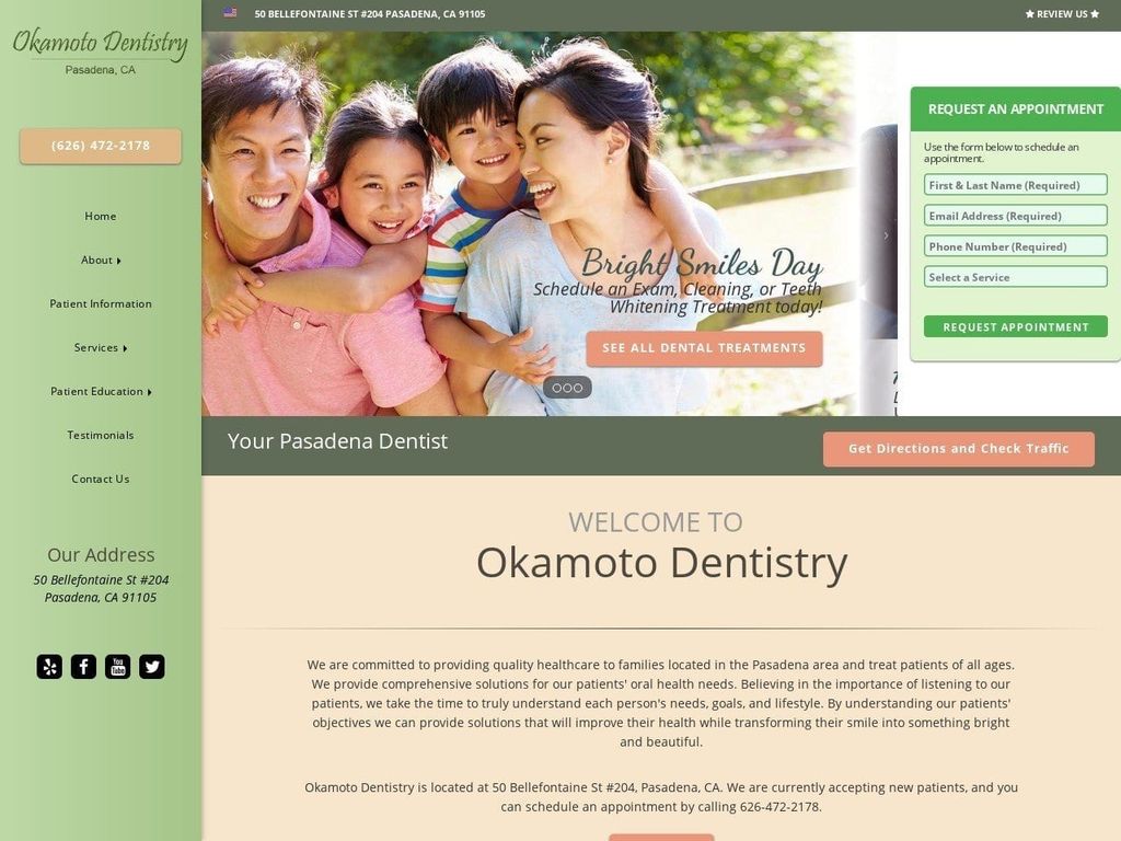 Robbin K Okamoto Inc Website Screenshot from okamotodentistry.com