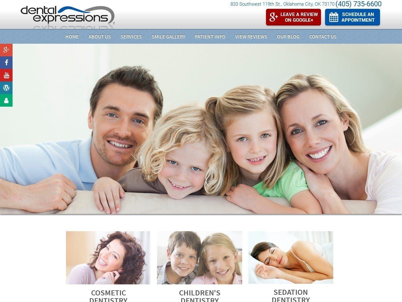 Dental Expressions Website Screenshot from okdentalexpressions.com