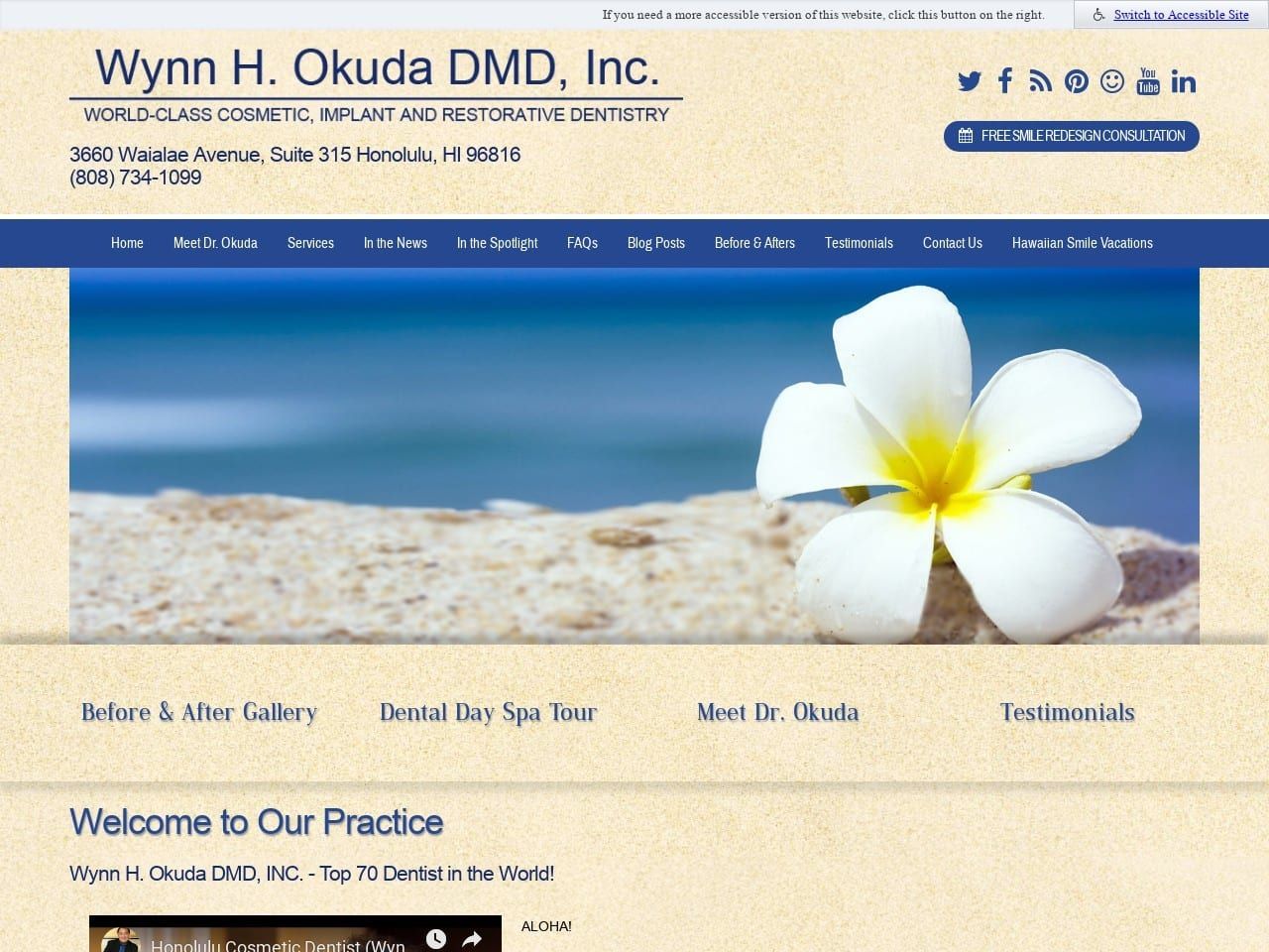 Okudacosmetic Dentistry Website Screenshot from okudacosmeticdentistry.com