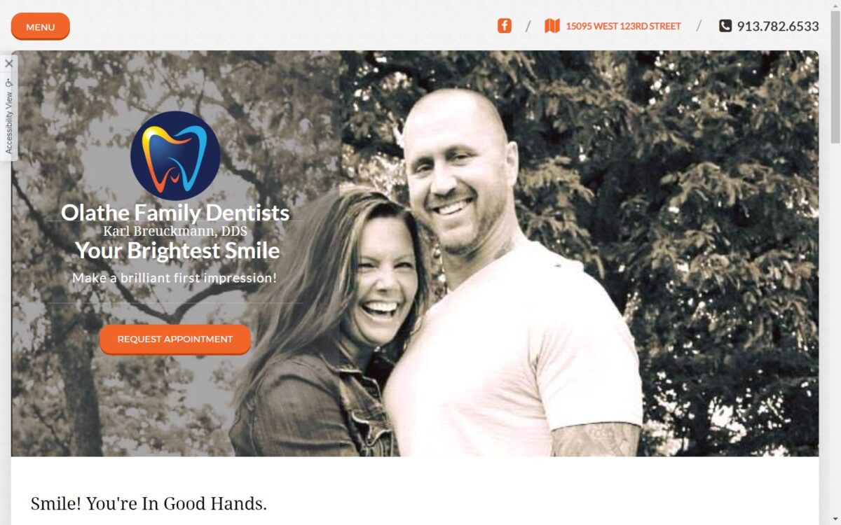 olathefamilydentists.com screenshot