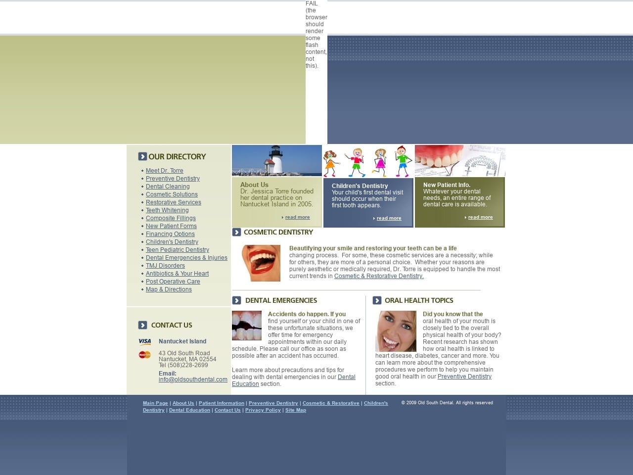 Torre Jessica DDS Website Screenshot from oldsouthdental.com