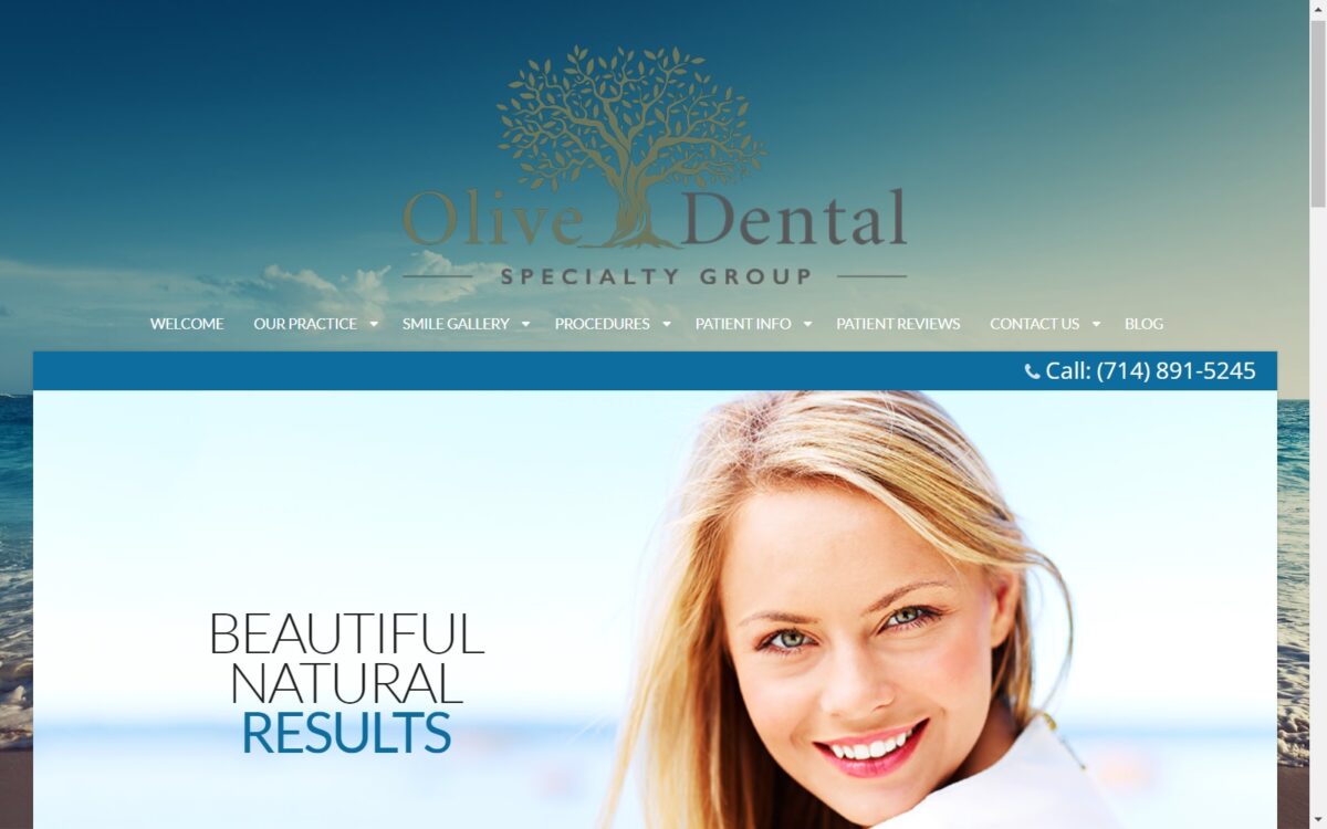 olivedentalgroup.com screenshot