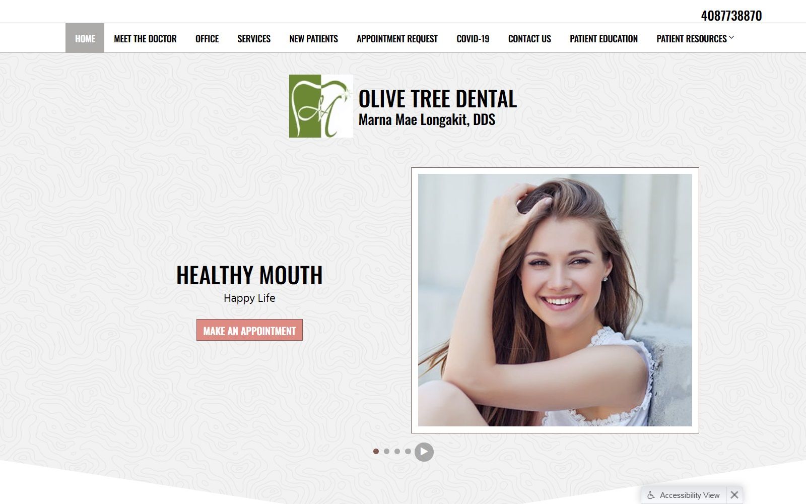 olivetreedental.com screenshot