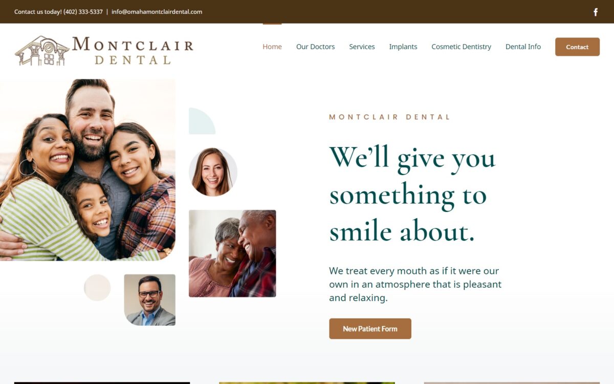 omahamontclairdental.com screenshot