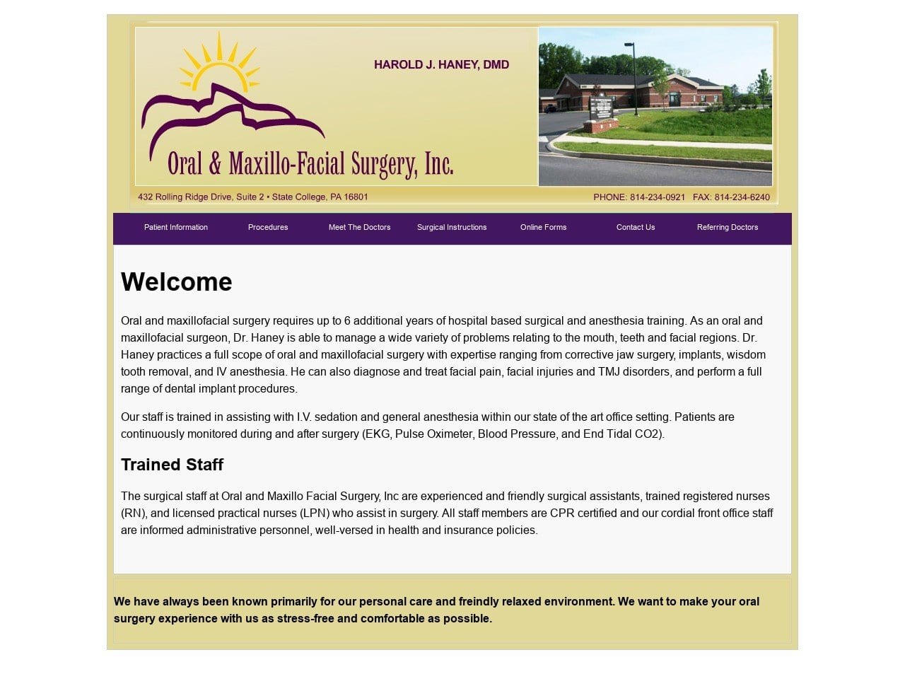 Oral & Maxillofacial Inc Website Screenshot from omfsi.com