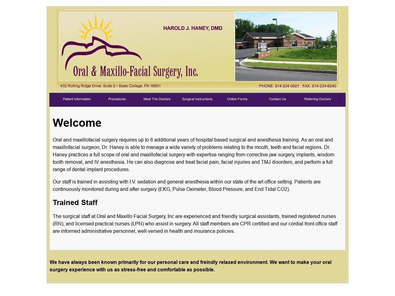 Oral & Maxillofacial Inc Website Screenshot from omfsi.com