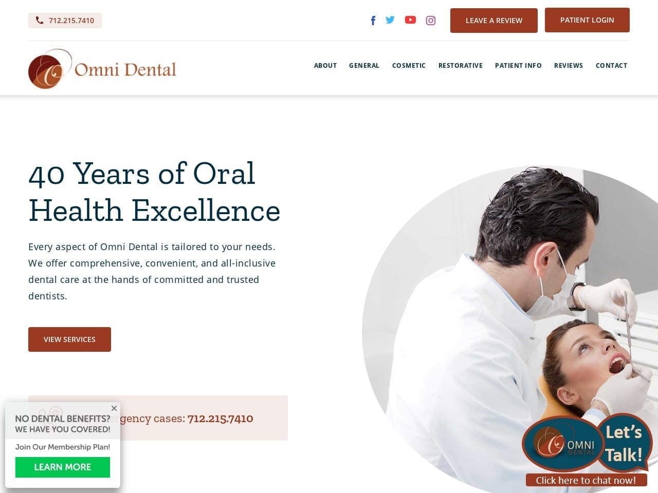 Omni Dental Centre Website Screenshot from omnidentalcentre.com