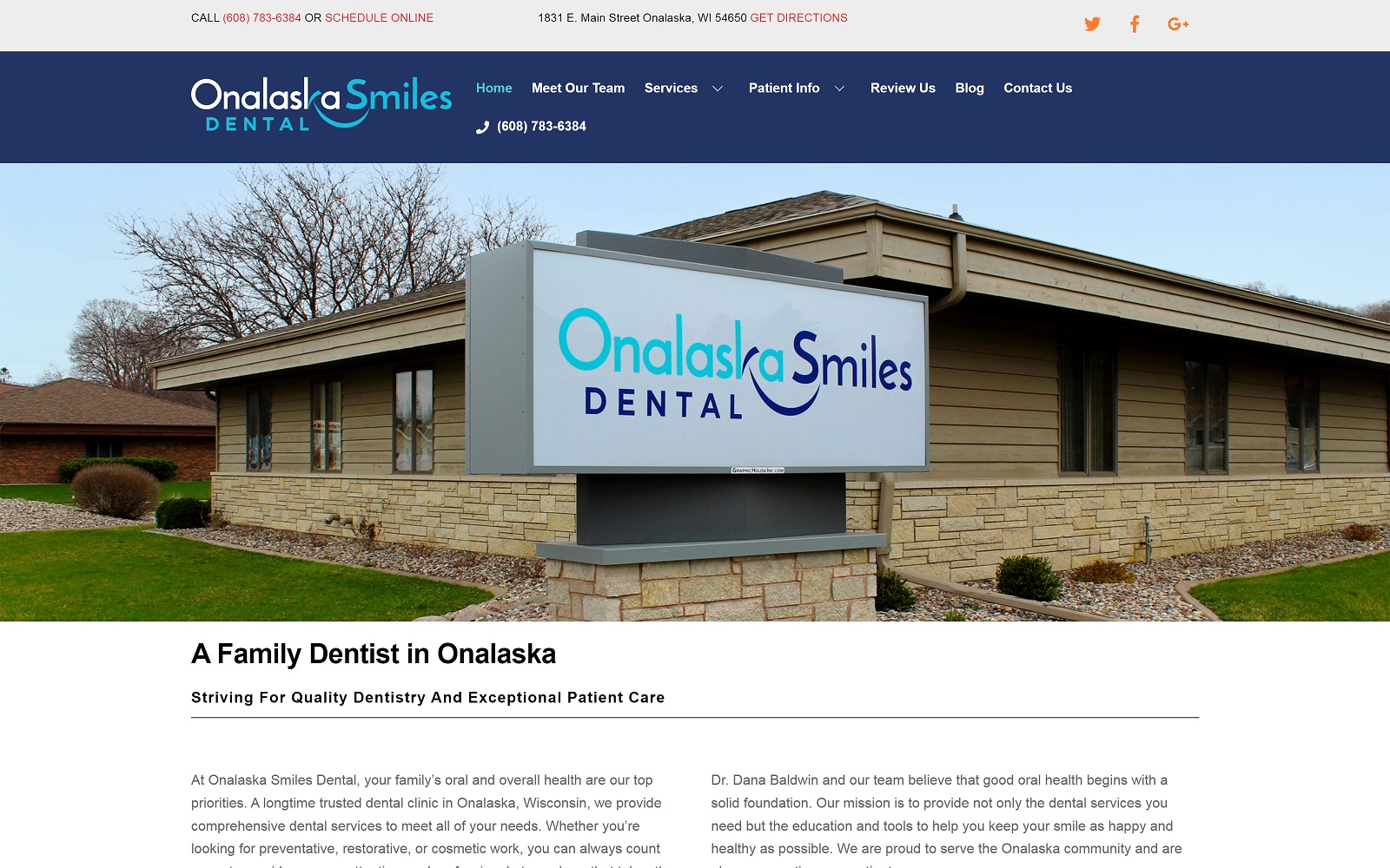 onalaskasmilesdental.com screenshot