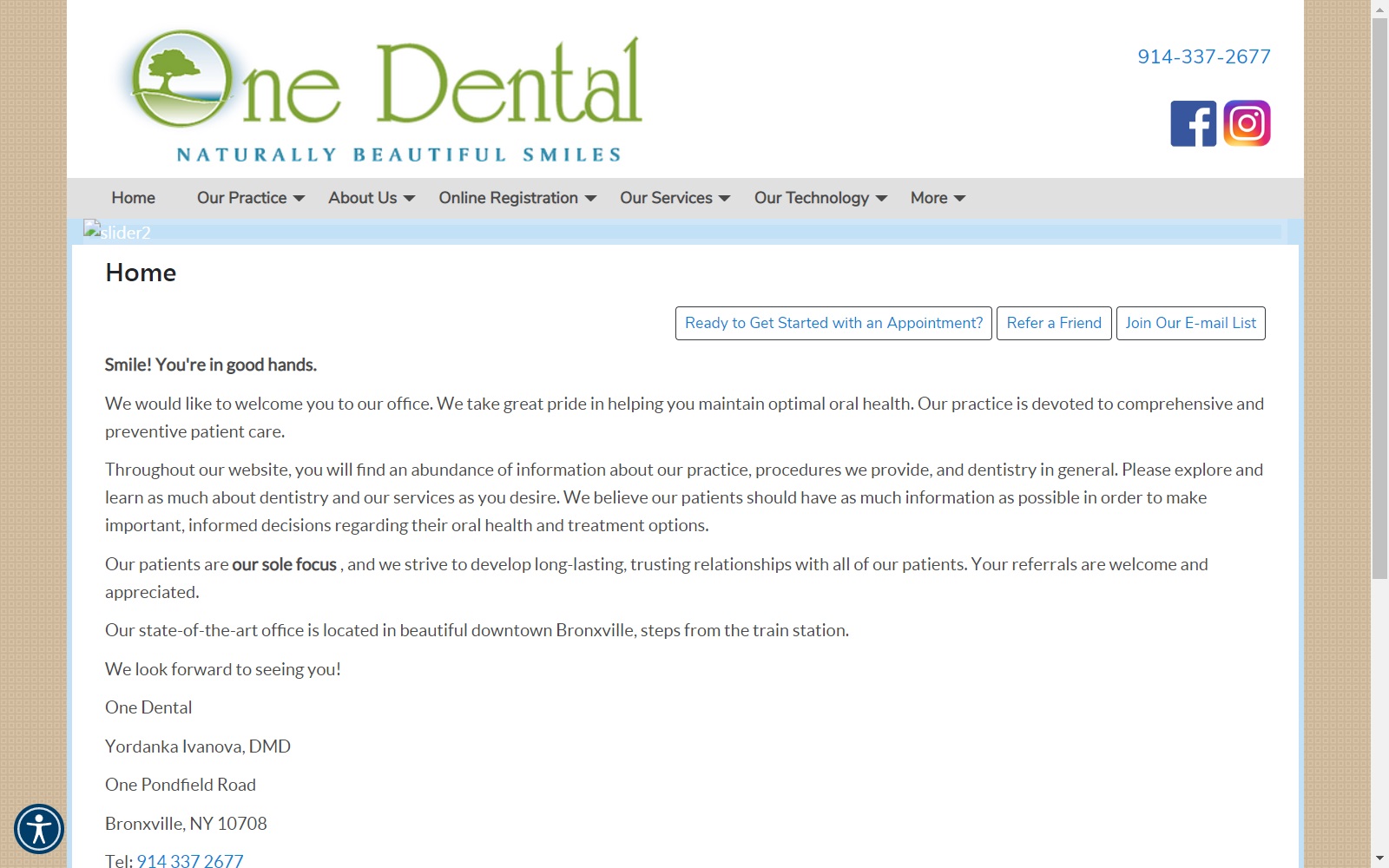 one-dental-ny.com screenshot