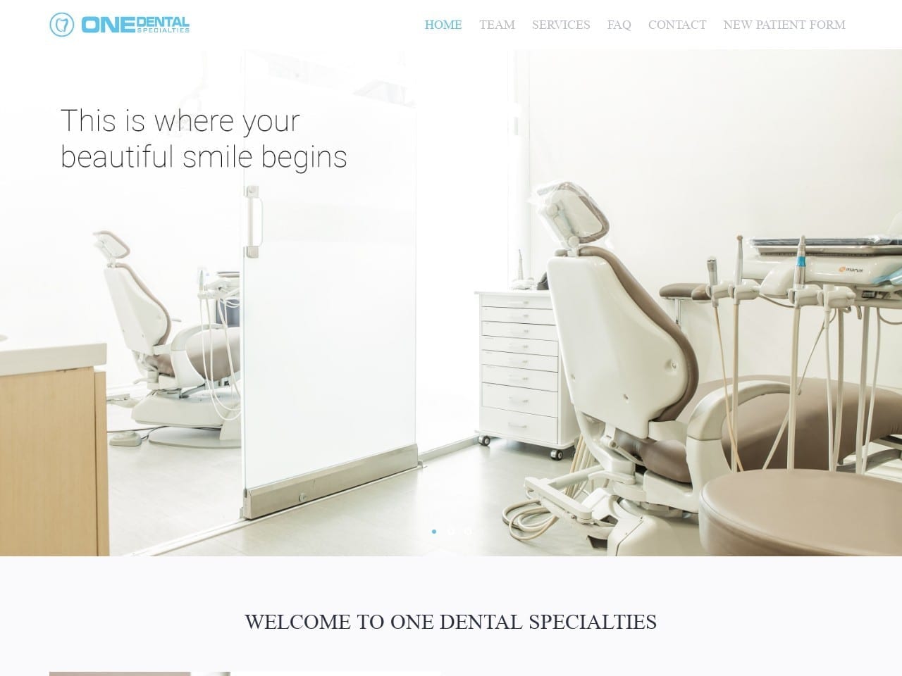 One Dental Specialties Website Screenshot from onedentalspecialties.com