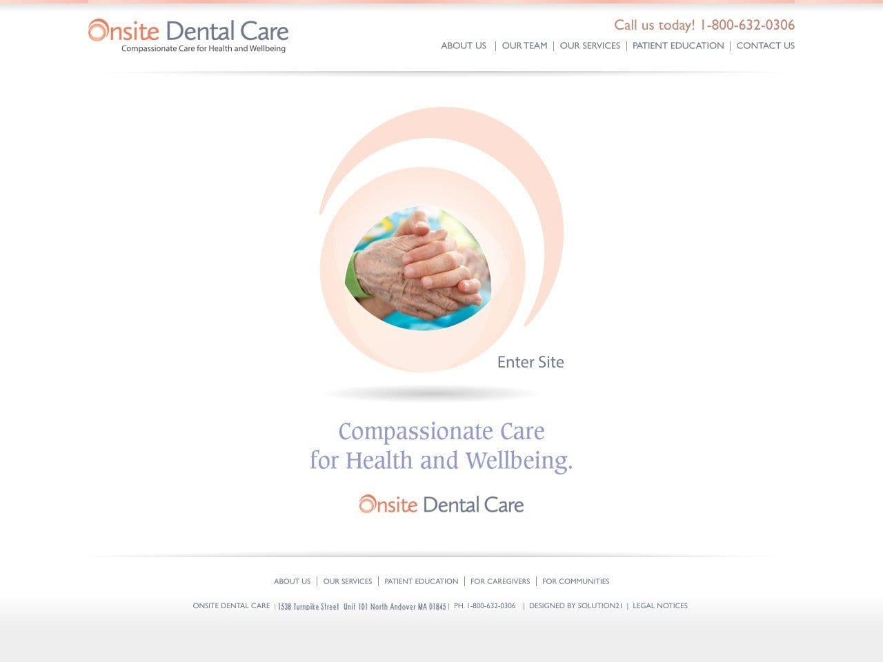 Onsite Dental Care Website Screenshot from onsitedentalcare.net