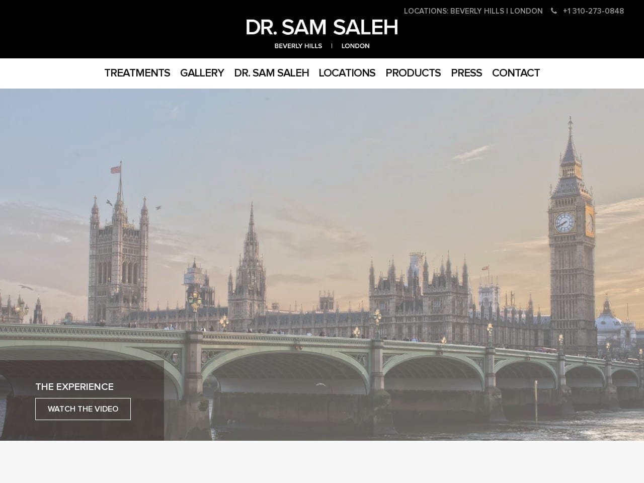 Dr. Sam Saleh Website Screenshot from oradentistryspa.com