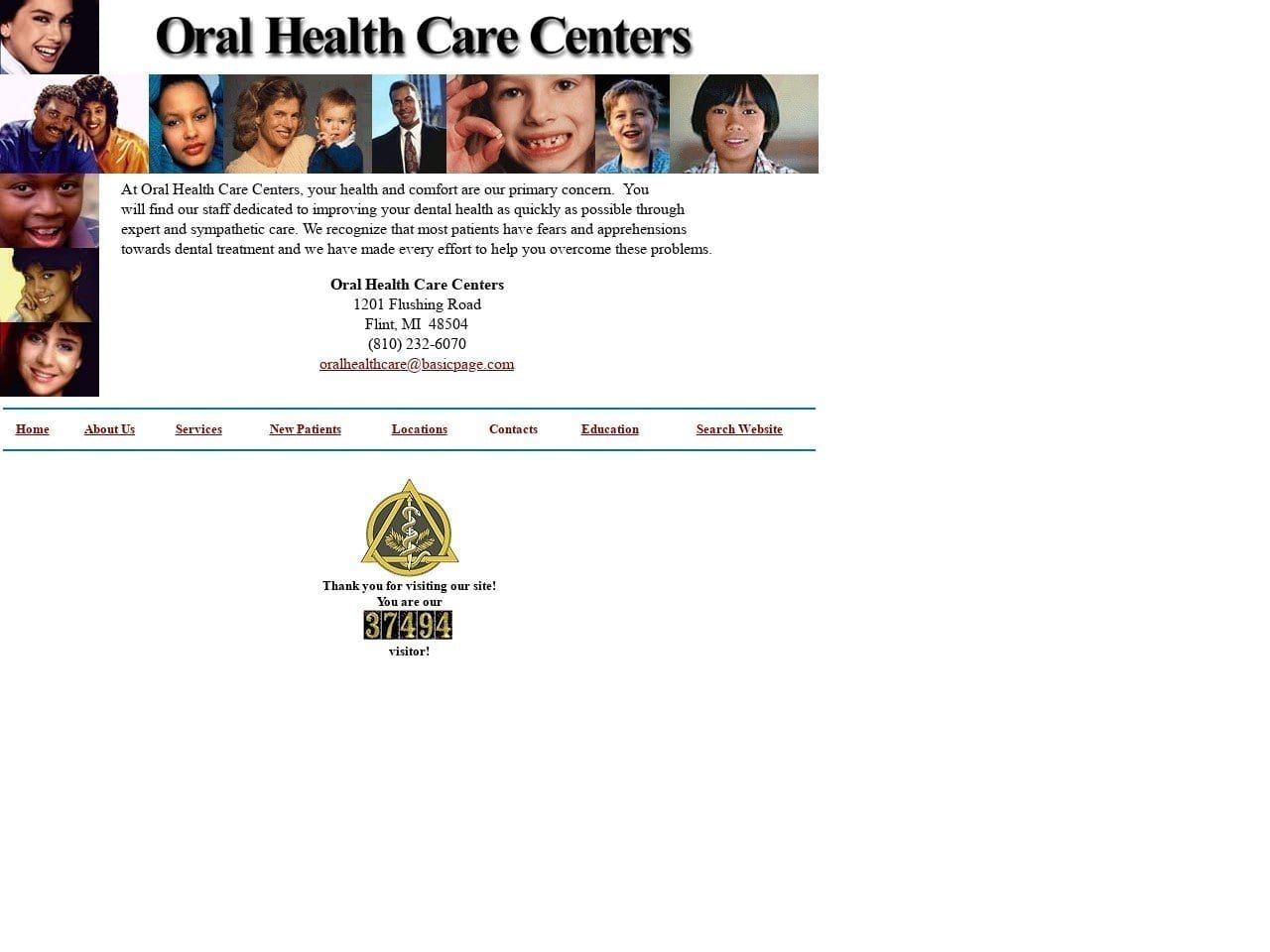 Oscar L Wright PC Website Screenshot from oralhealthcare.com