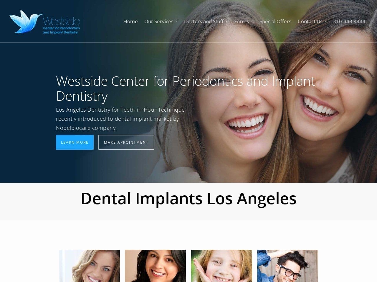 Dr. Bijan Afar DDS Website Screenshot from oralimplants.com