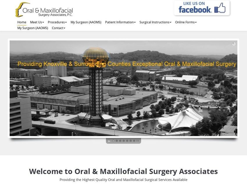 Oral & Maxillofacial Surgery George Jr Theodore A Website Screenshot from oralsurgeonsknoxville.com