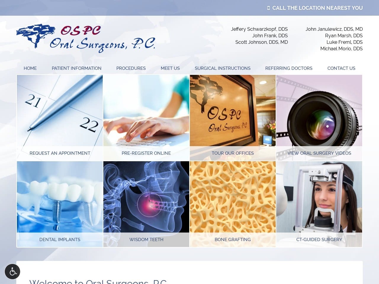 Oral Surgeons Schwarzkopf Jeffery DDS Website Screenshot from oralsurgeonspc.com