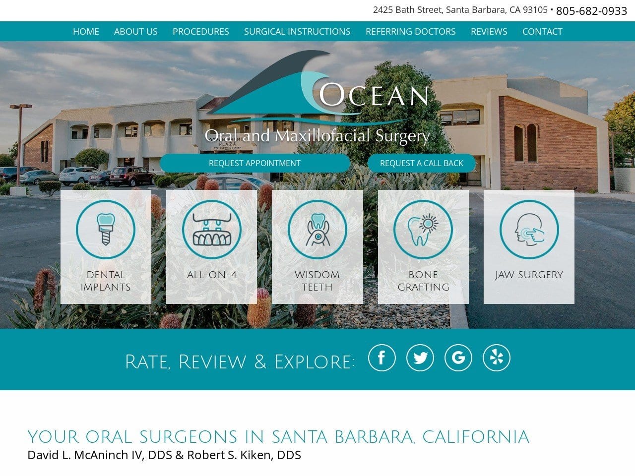 Robert S. Kiken DDS Website Screenshot from oralsurgeryandimplants.com