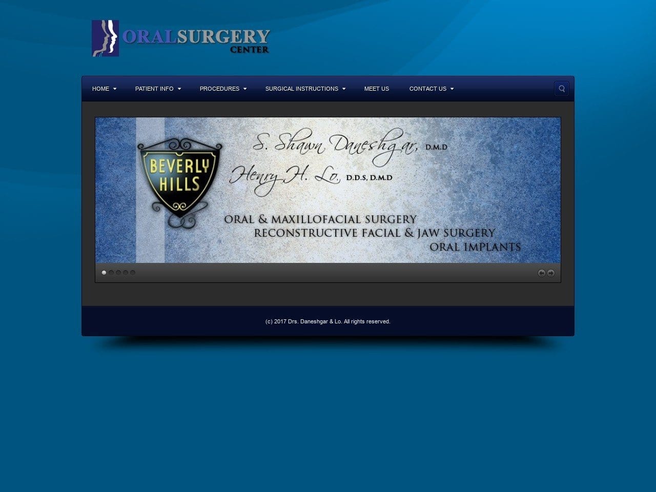 Daneshgar S Shaun DDS Website Screenshot from oralsurgeryctr.com