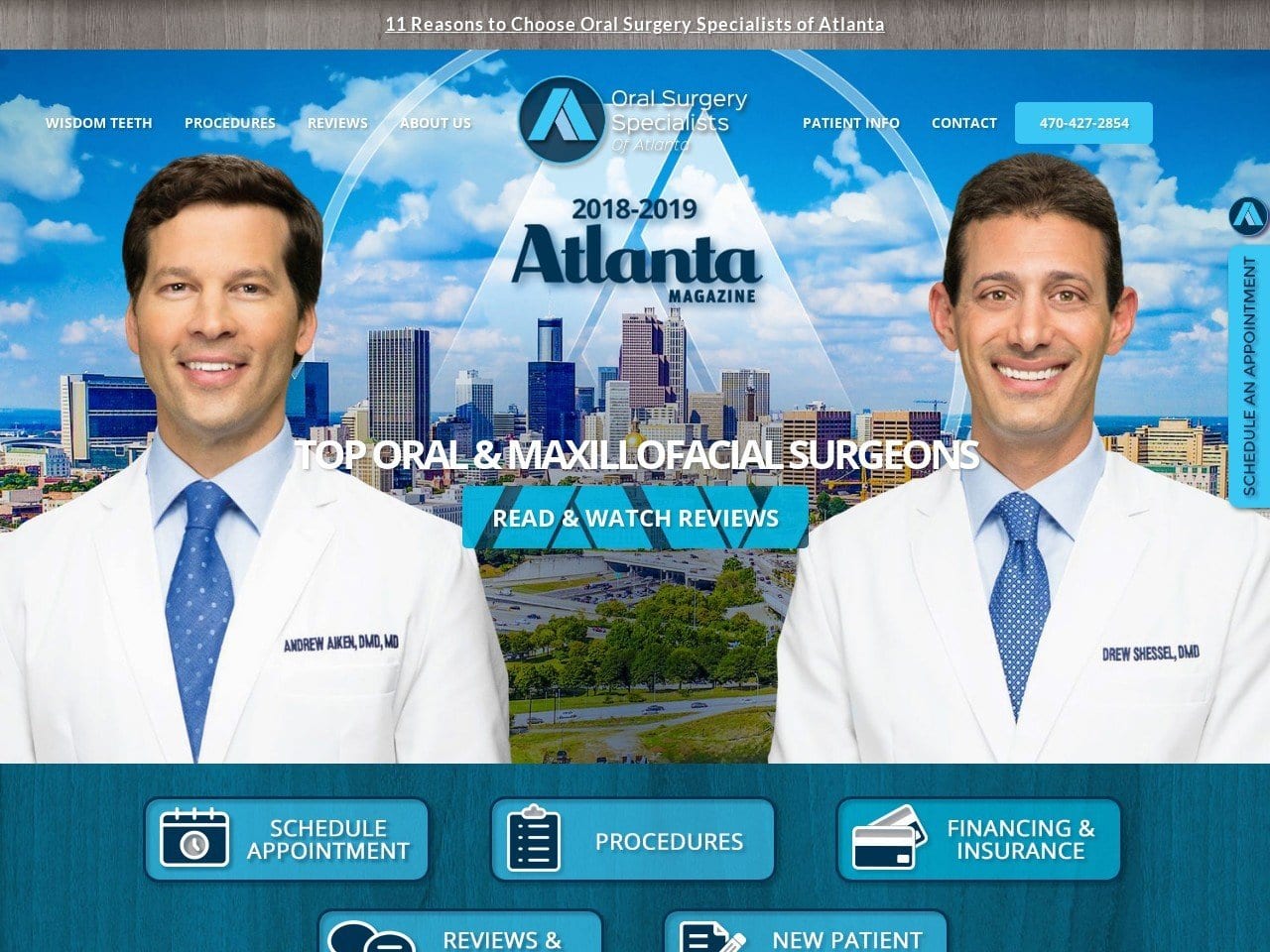 Oral Surgery Specialists of Atlanta Website Screenshot from oralsurgeryspecialistsatlanta.com