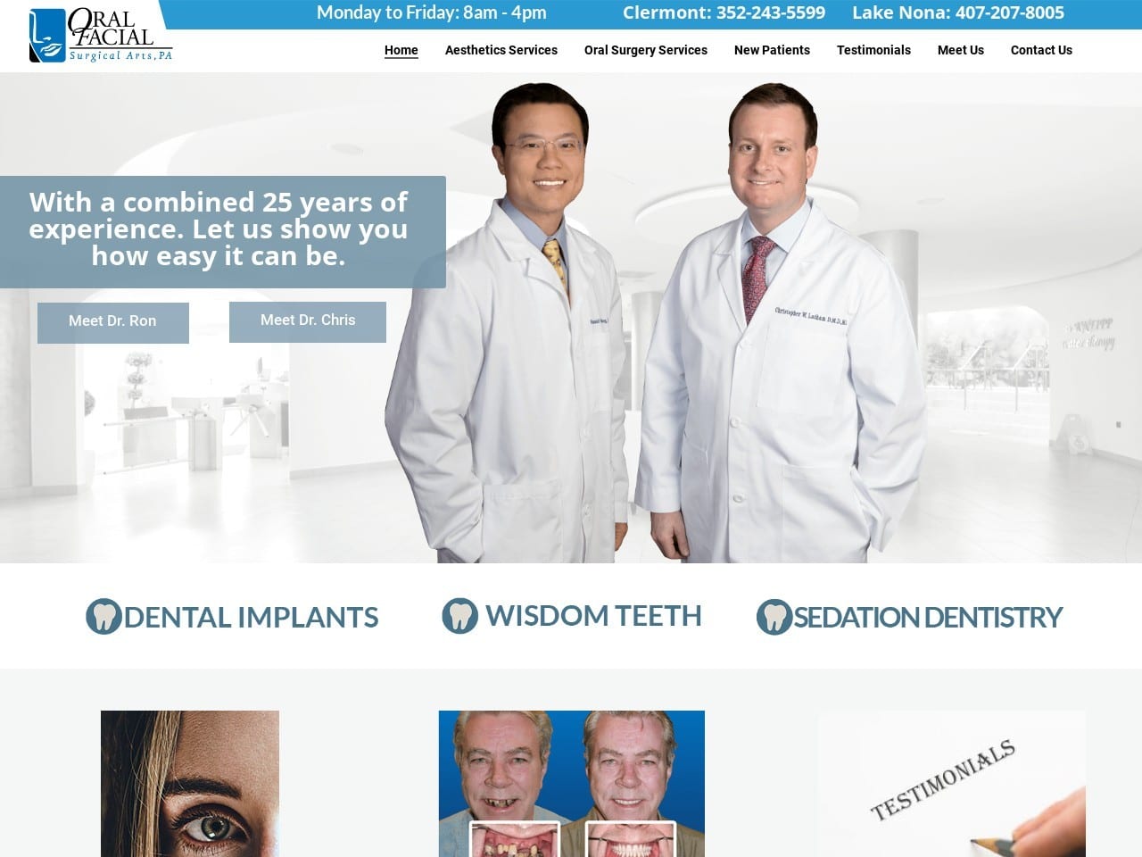 Oral Website Screenshot from oralsurgicalarts.com