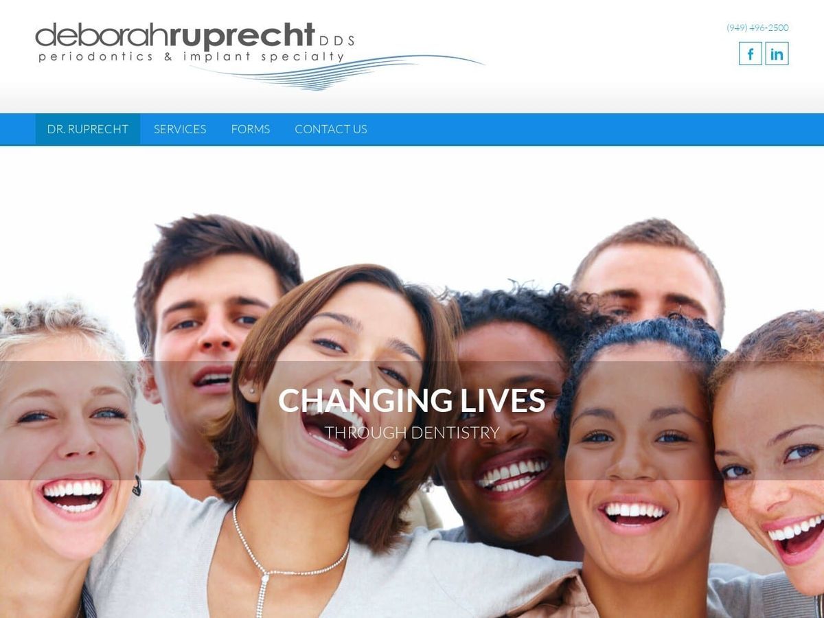 Deborah K. Ruprecht DDS Website Screenshot from orangecountyperiodontist.com