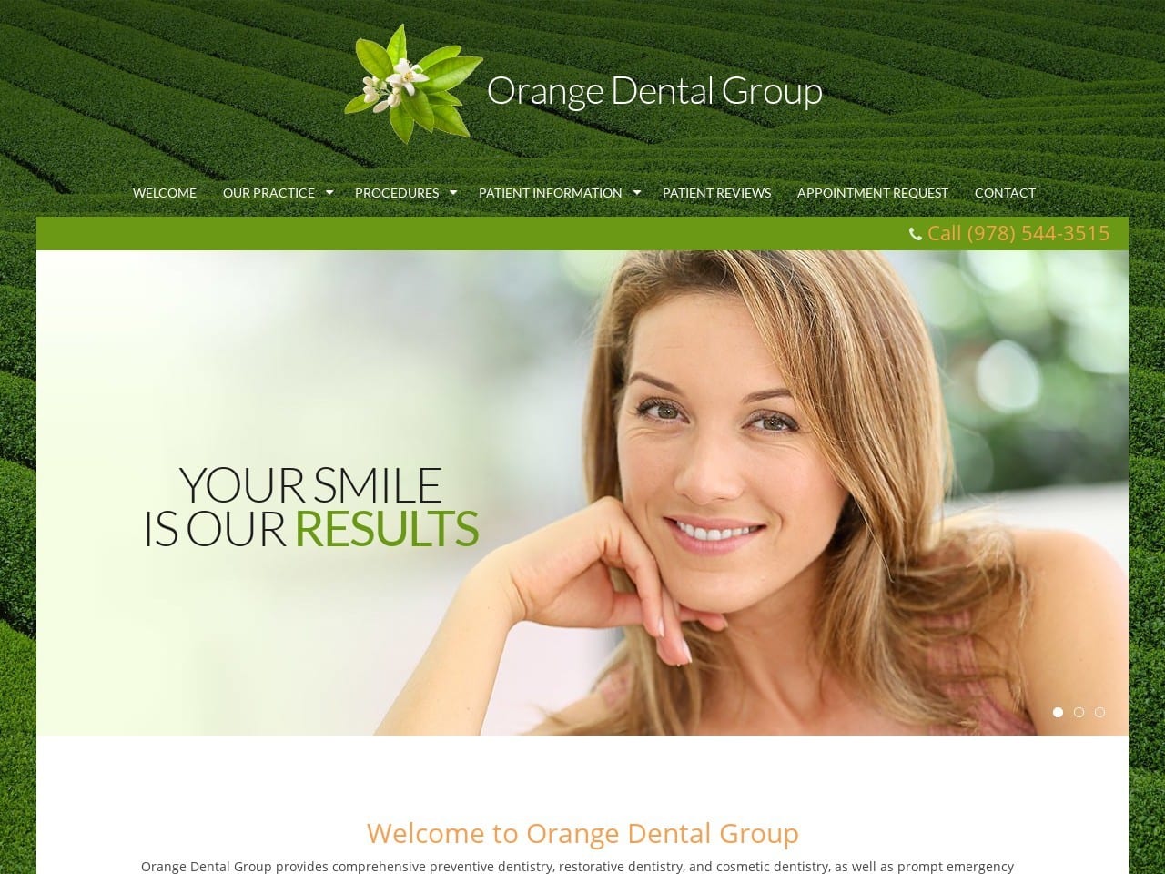 Orange Dental Group Website Screenshot from orangedentalgroup.net