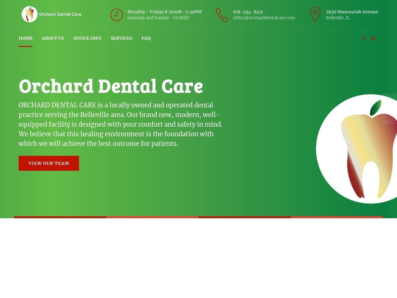 Dr. Cynthia C. Banderet DMD Website Screenshot from orcharddentalcare.com