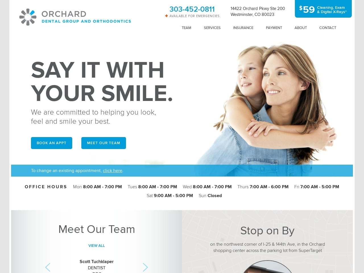 Orchard Dental  Group Website Screenshot from orcharddentalgroup.net