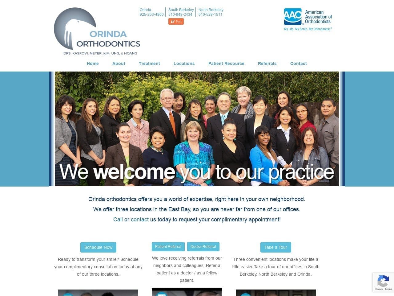 Orinda Orthodontics Website Screenshot from orindaorthodontics.net