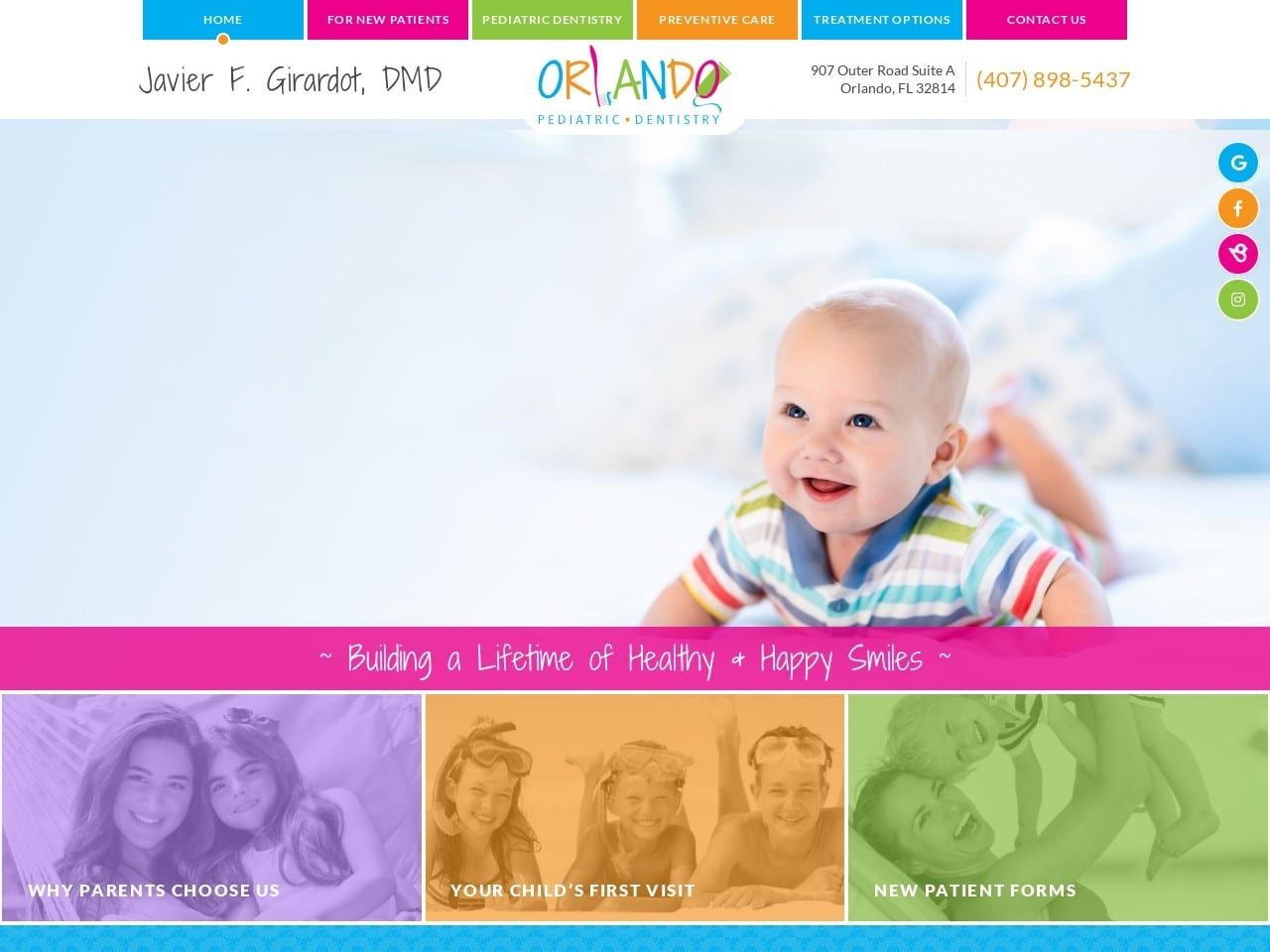 Orlando Pediatric Dentistry Mubashir A. Chaudhry D Website Screenshot from orlandopediatricdentistry.com