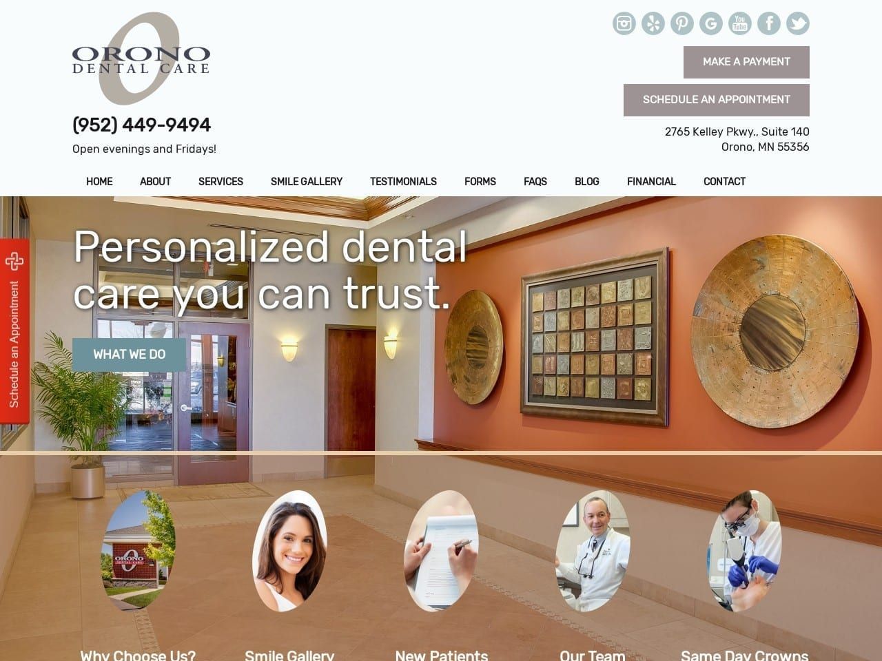 Orono Dental Care Website Screenshot from oronodentalcare.com