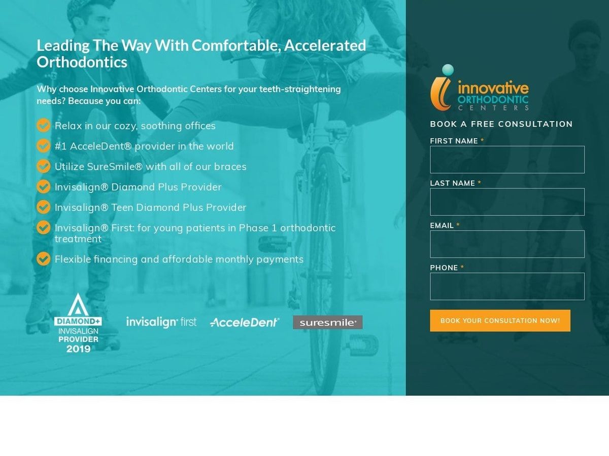 Innovative Orthodontic Centers Website Screenshot from orthocenters.org