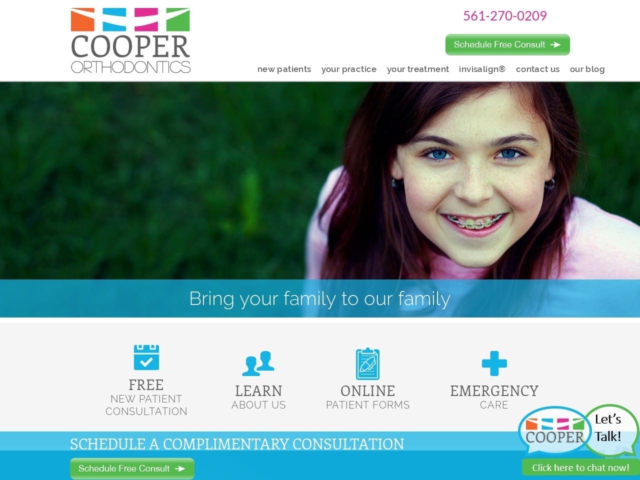 Cooper Orthodontics Website Screenshot from orthodonticsmiles.com