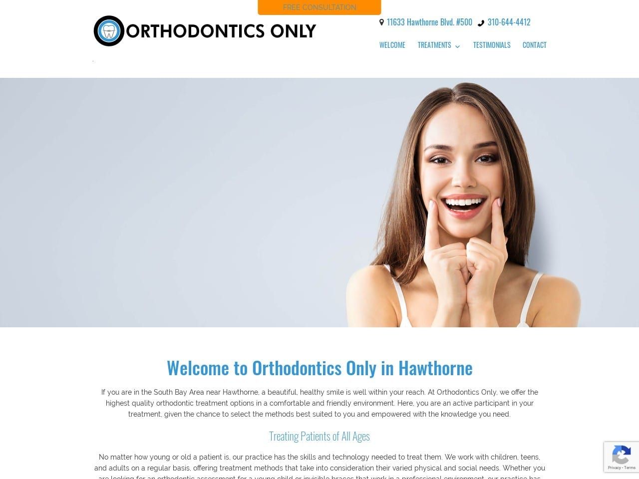 Orthodontics Only Website Screenshot from orthodonticsonly.com
