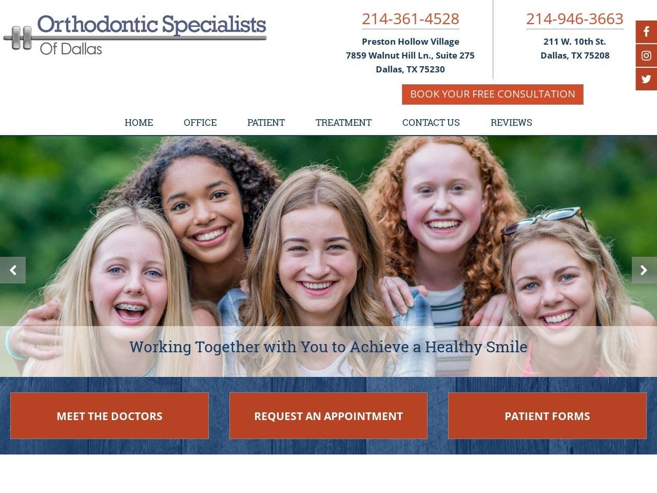 Orthodontic Specialists of Dallas Website Screenshot from orthodonticspecialistsofdallas.com