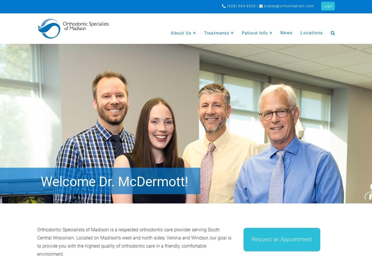 Orthodontic Specialists Website Screenshot from orthomadison.com