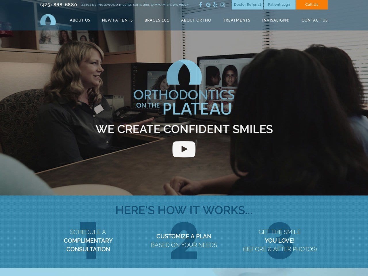 Orthodontics on the Plateau Website Screenshot from orthoplateau.com