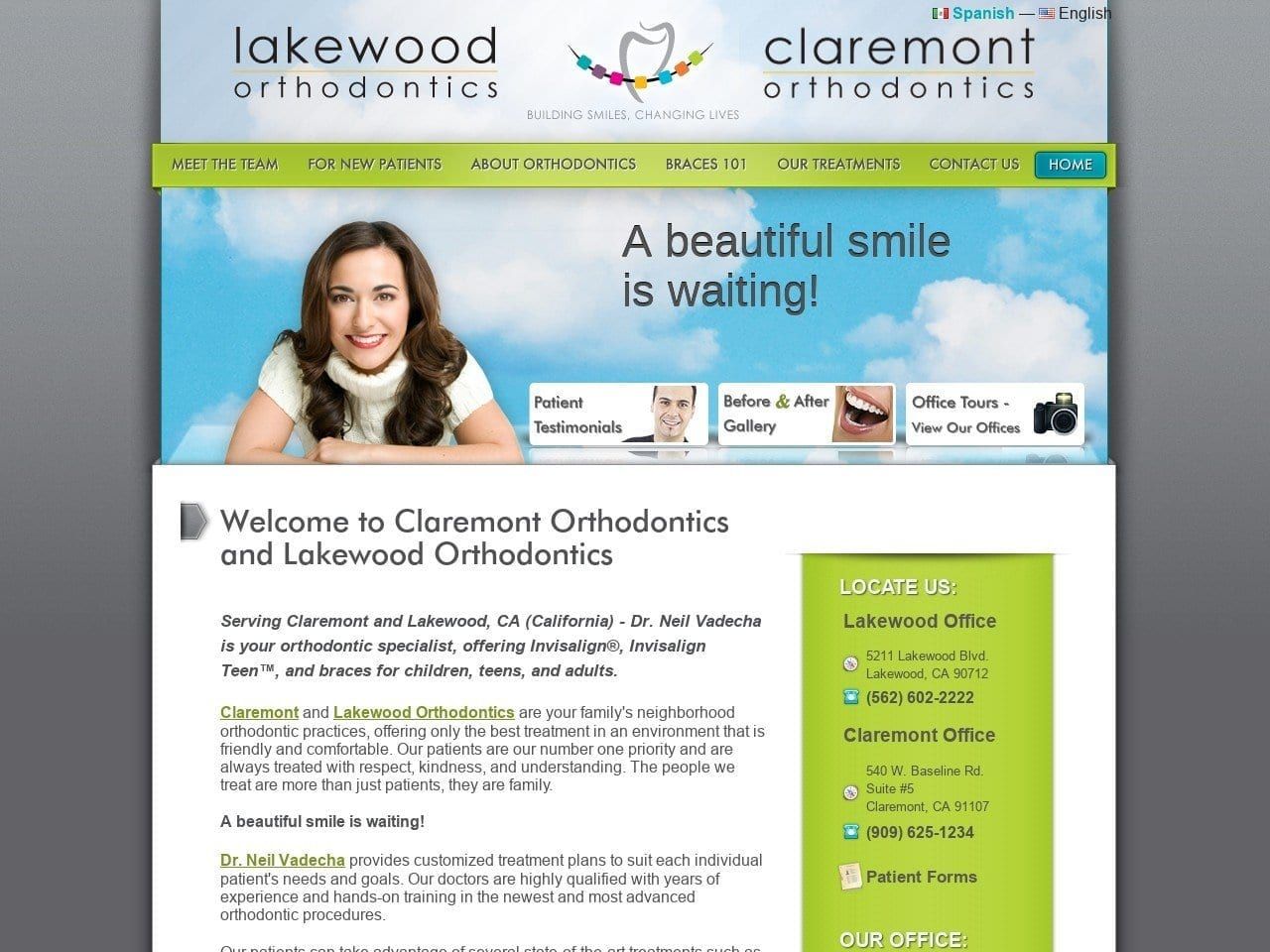 Lakewood Orthodontics Invisalign And Braces Specia Website Screenshot from orthotime.com