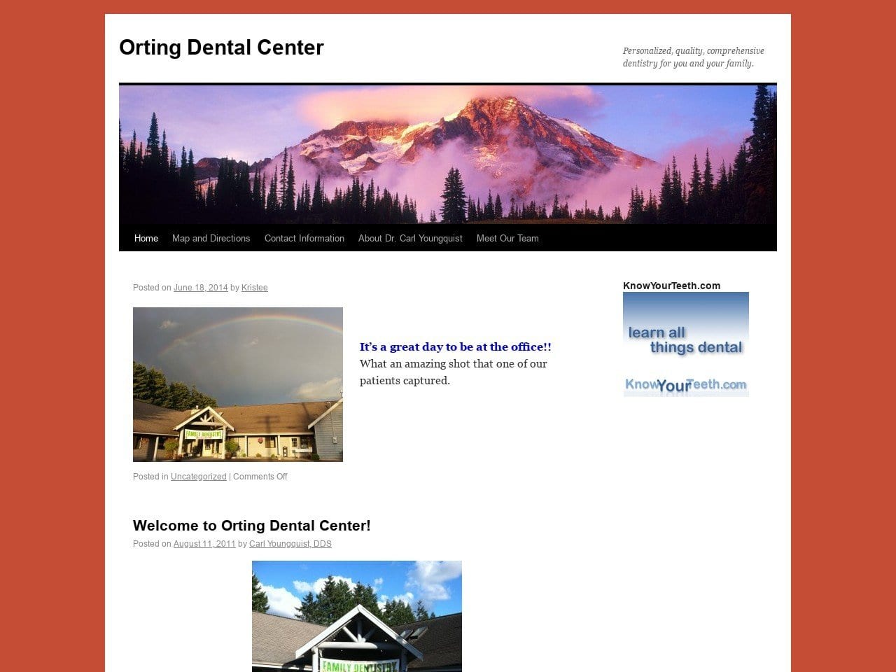 Orting Dental Center Website Screenshot from ortingdental.com