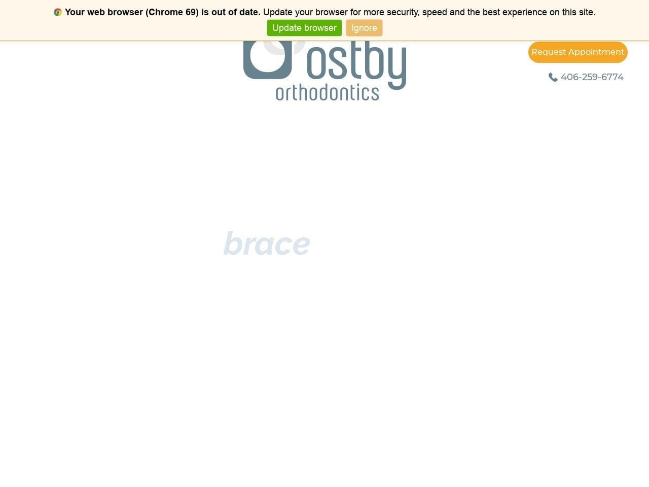 Ostby Orthodontics Website Screenshot from ostbyorthodontics.com