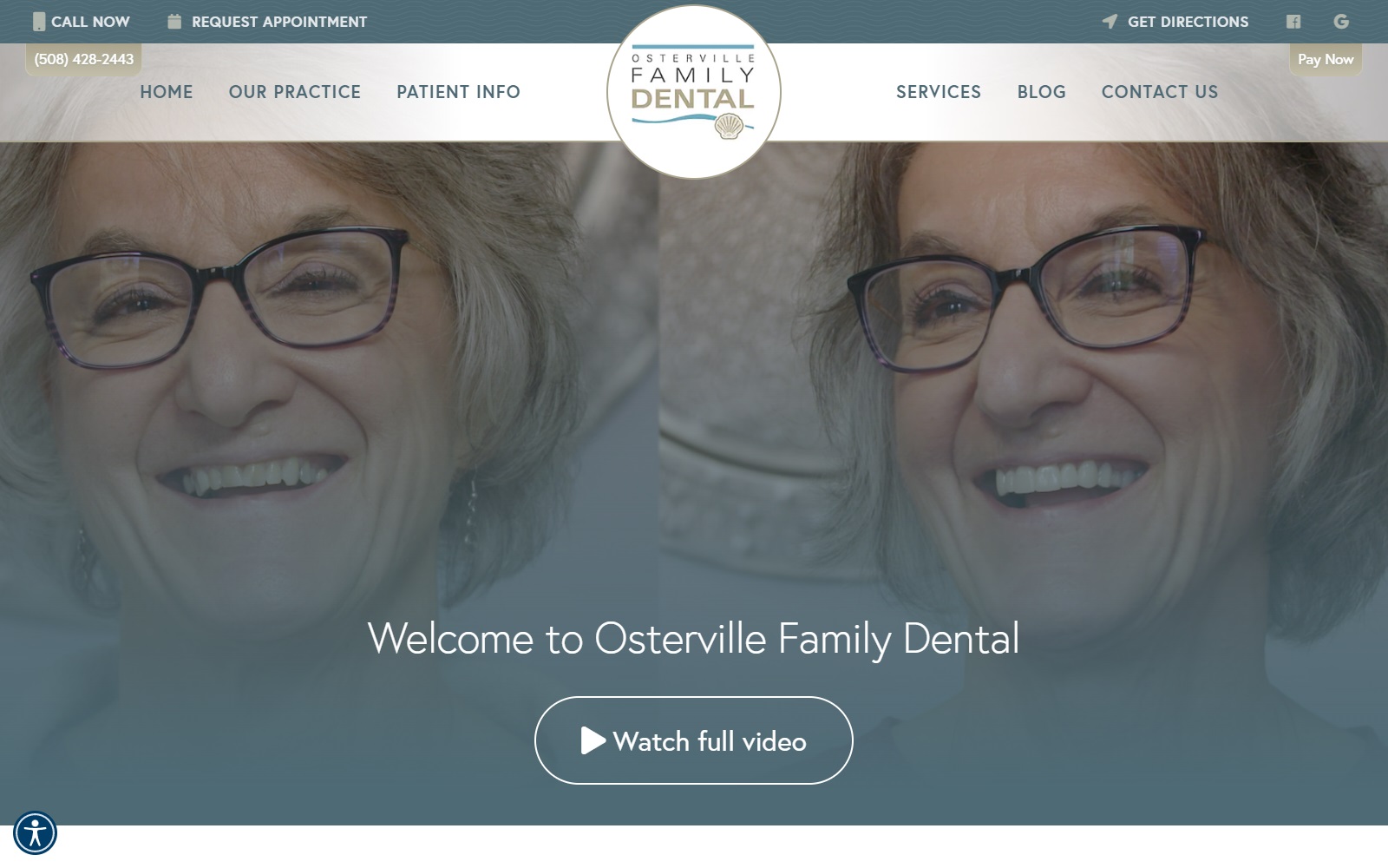 ostervillefamilydental.com screenshot