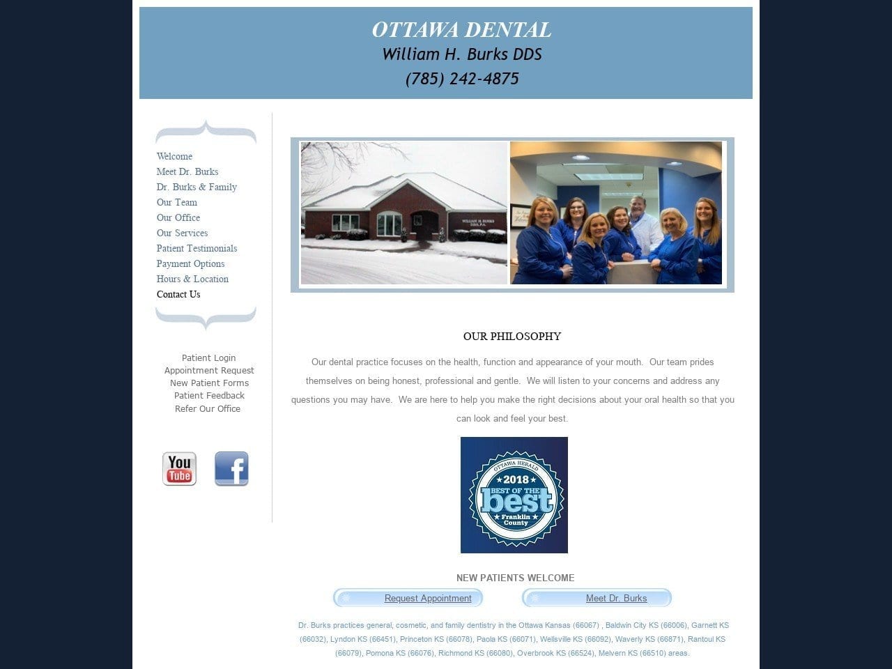 Ottawaks Dentist Website Screenshot from ottawaksdentist.com