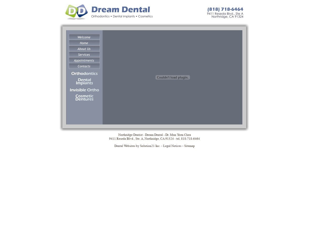 Dream Dental Website Screenshot from ourdreamdental.com